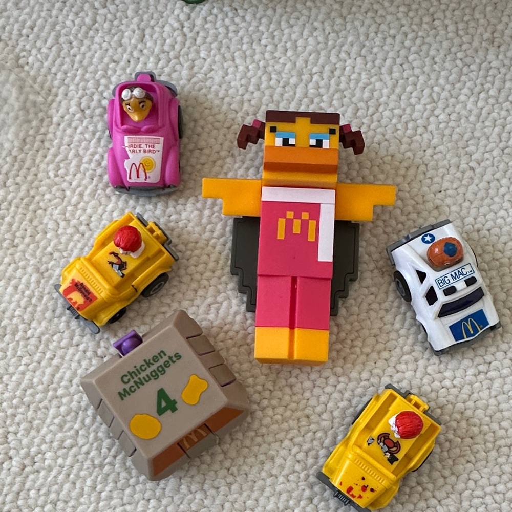 McDonald's Happy Meal Toys lot- one Minecraft McDonalds toy, and vintage!